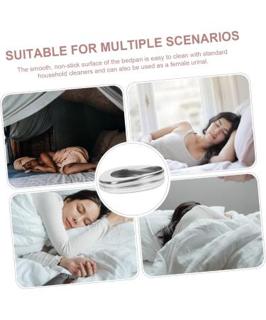 Stainless Steel Bedpans Bed Pans with Lid for Bed Bound Patient Spill Proof Bed Pans for Elderly Females Elderly Bedridden Patient Personal Care - Buy Online on GoSupps.com