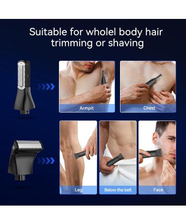 2 in 1 Electric Body Hair Trimmer MAXGROOM Men's Pubic Groin & Ball Hair Trimmer with LCD Display Waterproof Wet& Dry Razor for Men with 2 Different Trimming Heads & Adjustable Guide Comb (Black) - Buy Online on GoSupps.com
