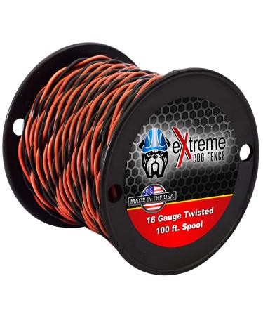 Extreme Dog Fence 16 Gauge Transmitter Wire - Pre-Twisted in Multiple Lengths - Compatible with All Wired Electric Dog Fence Systems 100 Feet