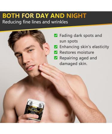 Men's Retinol Anti-Aging Face Moisturizer with Collagen & Hyaluronic Acid - 1.7oz - Buy Online on GoSupps.com