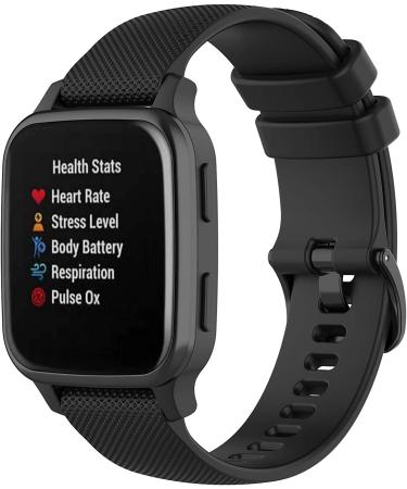 20MM Silicone Quick Release Bands for Garmin Venu Sq/Venu Sq Music - Black - Buy Online on GoSupps.com
