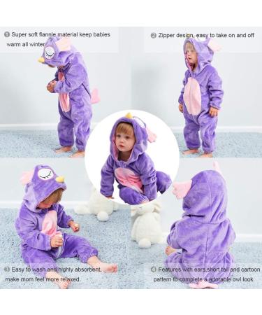 COOKY.D Unisex Winter Hooded Romper Jumpsuit - Owl Design | 2-36 Months - Buy Online on GoSupps.com
