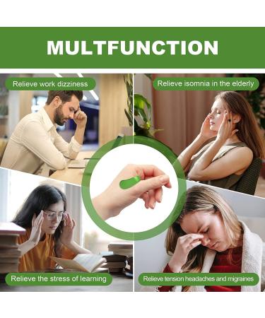 2 PCs Portable Acupressure Clips - Stress Relief Tool for Headaches & Anxiety - Green Massage Acupressure Tool - Buy Online on GoSupps.com