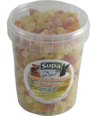 Supa Small Animal Papaye and Pineapple Melange Tub 1 Litre - Human Grade Ingredients - Pet's Favorite Treat - Buy Online on GoSupps.com