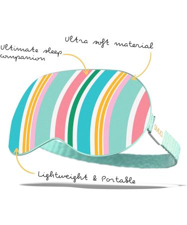SMUG Satin Sleep Mask for Deep Dream Sleep | Unisex Soft Eye Mask for Skin & Dark Circles | Light Blocking Eye Sleep Mask - Bold Spring Stripe - Buy Online on GoSupps.com