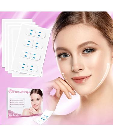 Invisible Face Lift Tape for Instant Facelift - 100 PCS Waterproof Bands for Neck, Eyes, Jowls & Double Chin - Face Lifter Makeup Tape - Buy Online on GoSupps.com
