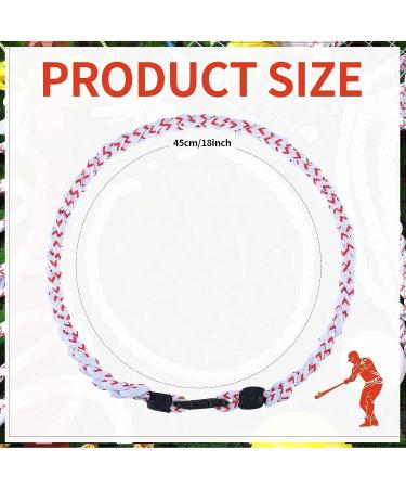 Jexine 12 Pieces Softball Braided Rope Tornado Necklace 3 Rope Braided Sports Necklace Titanium Necklace Softball Gifts for Softball Players Teams Coaches White - Buy Online on GoSupps.com