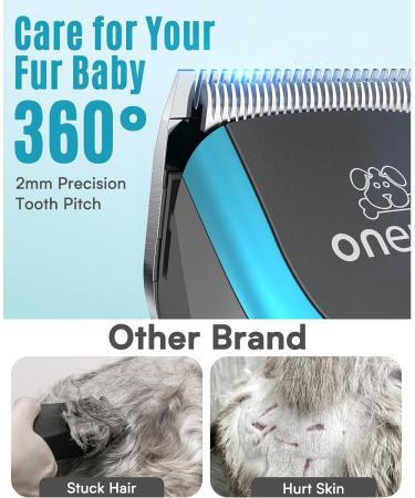 oneisall Professional Dog Clippers for Thick Hair - Heavy-Duty Cordless Grooming Clippers with Metal Blade for Cockapoo - Blue - Buy Online on GoSupps.com