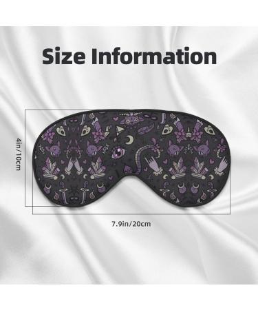 Purple Black Goth Spooky Eye Mask - Soft Elastic & Adjustable Nighttime Comfort for Men & Women - Buy Online on GoSupps.com