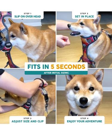 Embark Pets Adventure Dog Harness Medium - No Pull, Anti-Pull, Adjustable, Orange - Chest 60-77 cm - Buy Online on GoSupps.com