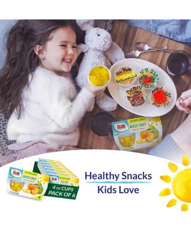 Dole Mixed Fruit Bowls in 100% Juice - 24 Pack of 4 Oz Cups, Gluten-Free Healthy Snack - Buy Online on GoSupps.com
