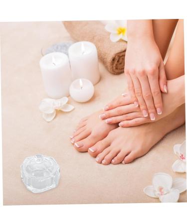 minkissy Nail Art Crystal Cup Candy Bowl Monomer Dish Crystal Liquid Nail Dish Manicure Mini Dappen Dish Nail Glitter Holder Acrylic Powder Holder Nail Powder Cup Dish Storage Box Glass 6X6cm Transparent - Buy Online on GoSupps.com