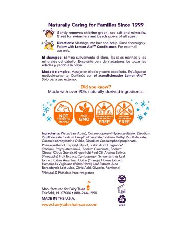 Fairy Tales Swim Shampoo for Kids - 32 oz | USA Made Natural Ingredients | Chlorine Removal for Swimmers | No Parabens, Sulfates, Synthetic Dyes - Buy Online on GoSupps.com