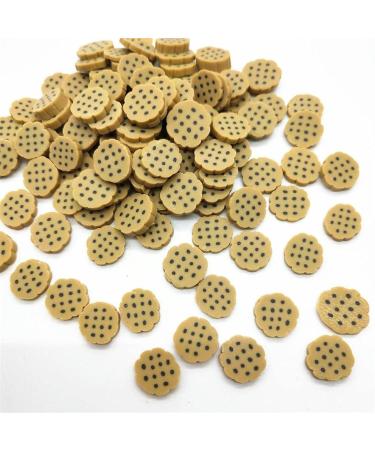  20G 1Cm Big Brown Biscuits Polymer Clay Cookie Slices For DIY Fruit Clay Slices Charms Polymer Clay Nail Art Decoration for DIY Nail Art Biscuits 5mm - Buy Online on GoSupps.com