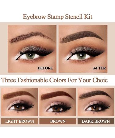 FFSTA Brow Stamp Stencil Kit - 13 Piece Set in Dark Brown - Buy Online on GoSupps.com