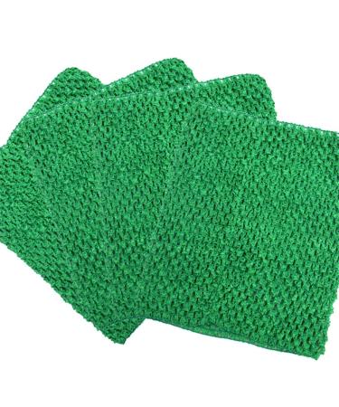 Time to Sparkle 4pcs Crochet Tube Top Crochet Tutu Infant Dress Baby Girls Skirt Pettiskirt 8"x10" Emerald 20x25cm Emerald