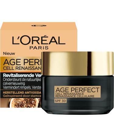 L'Or al Paris LOr al Paris Age Perfect Cell Renaissance SPF 30 Restorative day cream Supports natural cell renewal Restorative Antioxidant complex with neohesperidin and vitamin E 50ml - Buy Online on GoSupps.com