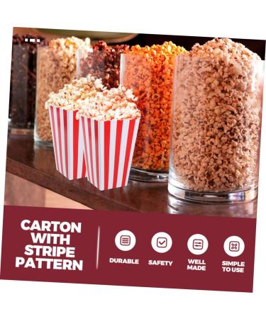 HOMSFOU 20 Pcs Boxes Popcorn Carton Classic Popcorn Containers Popcorn Bags Popcorn Containers Movie Night Gift Popcorn Machine Popcorn Packets Popcorn Buckets Decorate Paper Stripe - Buy Online on GoSupps.com