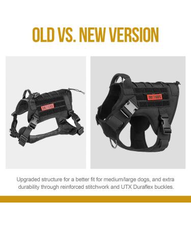 Tactical Dog Harness Vest Military Dog Harness for Large Medium Dogs No-Pull Service Dog Vest with Hook & Loop Panels Adjustable Dog Vest Harness for Walking Hiking Training(Black Medium) M Black - Buy Online on GoSupps.com