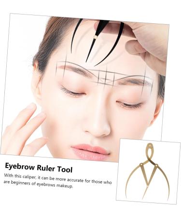 Beavorty Brow Mapping Ruler 1pc Microblading Makeup Positioning Ruler Tattooing Eyebrow Tool Mapping Measuring 1 count (Pack of 1) Golden - Buy Online on GoSupps.com