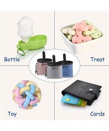 Waterproof Dog Treat Bag - Adjustable Waist Belt, Hand-Free Walking Pouch for Training & Travel (Grey) - Buy Online on GoSupps.com