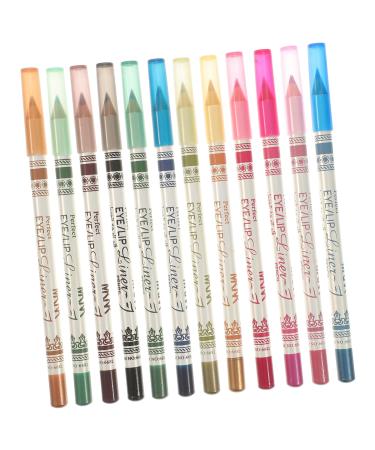 Beavorty Colored Pencils 12 Pcs color eyeliner pencil brown eyeliner shadow pencil lip liner Miss crayon mousse 1 count (Pack of 1) As Shown