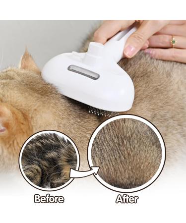 SweetNook Self-Cleaning Cat Brush - Easy Grooming for Cats & Dogs - Remove Static & Flying Hair - White - Buy Online on GoSupps.com