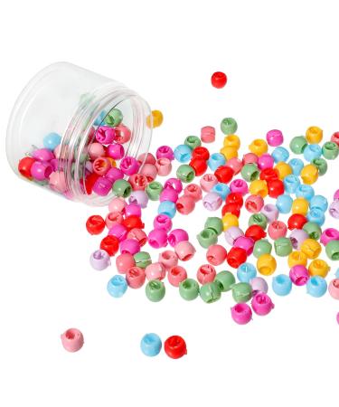 100 Pieces Mini Hair Claw Clips Colorful Bead Hair Pins Clamps Small Plastic Hair Claws for baby Girl kid toddler Women Accessory
