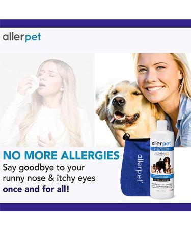 Allerpet Single Solution Dander Remover for Pets with Mitt - Reduce Pet Dander and Allergies - Buy Online on GoSupps.com