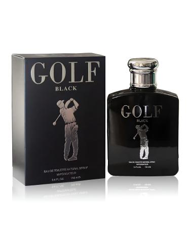 Golf Black Men's Perfume Exclusive & Bold Fragrance with Citrusy Top Notes Spicy Heart and Rich Woody Base 100ML for Sophisticated Occasions Golf Black 3.4 Fl Oz (Pack of 1)