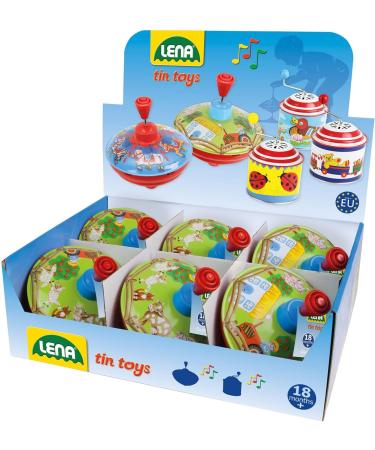 Lena 52412 Humming Farm Toy - Metal Bedrock 13 cm Classic Pumping Circle & Animal Motif - Perfect for Kids 18 Months+ - Buy Online on GoSupps.com