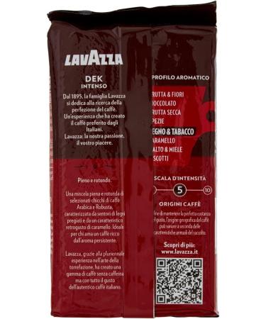 12 x LAVAZZA DEK Intenso Decaffeinated Ground Coffee 250g Italian Espresso - Buy Online on GoSupps.com