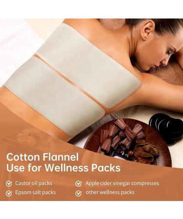 Salonite 3-Piece Flannel Set for Castor Oil Packs | Reusable & Absorbent Compress Cloths - Perfect for Calming Heat Therapy - Buy Online on GoSupps.com