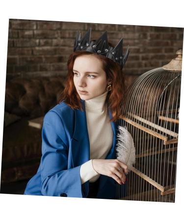 LIFKOME Tiara Crown Halloween Decor Party Photo Prop Party Cosplay Props Pu One Size Black - Buy Online on GoSupps.com