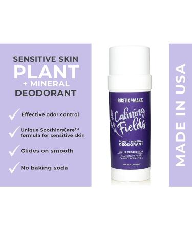 Rustic MAKA Natural Deodorant - Calming Fields Lavender + Mint | Vegan & Odor-Neutralizing - Buy Online on GoSupps.com
