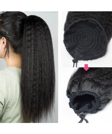 MINGDU Fake Hair Bun 12-26 Inch Black Shaggy Ponytail Wig Hair Clip with Drawstring Hair Comb Ponytail Hair Extensions for Black Women Hair Accessories (Color : Black Size : 14inches 100g) 14inches 100g Black - Buy Online on GoSupps.com