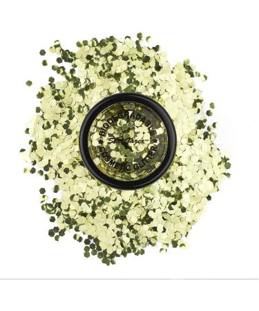 Stargazer Biodegradable Chunky Glitter Shaker - Gold. Festival Friendly Biodegradable Cosmetic Glitter - Buy Online on GoSupps.com