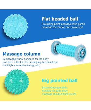 Unideal Hedgehog Massage Balls Set | Premium Foot Massage Scooter for Plantar Fasciitis Relief & Relaxation | Carrying Bag Included - Buy Online on GoSupps.com
