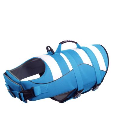 Cit toile life jacket Dog adjustable sports style swimming jars for dogs with lifebuard good buoyancy life jacket for small medium -sized and large dog ideal dog swimming m blue m - Buy Online on GoSupps.com