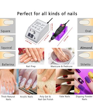 Professional Electric Nail Drill Machine Manicure Set with 156pcs Sanding Bands - Low Noise Vibration for Acrylic Nails, Gel Art, Pedicure - Nail File and Polisher Grinder - Buy Online on GoSupps.com