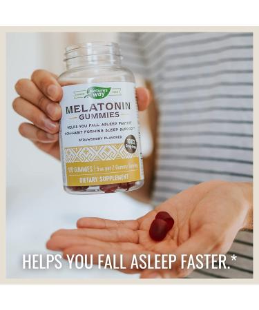 Nature's Way Melatonin Gummies 2.5 mg - Strawberry Flavor, 120 Count - Buy Online on GoSupps.com