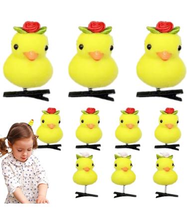 Cute Yellow Duck Hair Clips - Yellow Duck Hair Accessories Easter Chick Hair Clips | 10 Cartoon Duck Plush Hairpin Set - Soft Yellow Duck Hair Pins Fun Animal Hair Clips for Kids Women 2.56 in Rose style - Buy Online on GoSupps.com