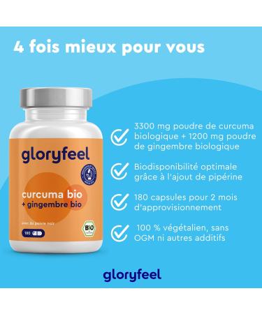 Organic Turmeric with Ginger and Black Pepper 3300 mg per Daily Dose Curcumin and Organic Piperine High Dosed Natural Indian Origin 100% Vegan and No Additives - Buy Online on GoSupps.com