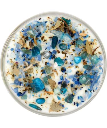 Throat Chakra Candle Set | New Moon Beginnings | Aromatherapy Tealights | Dried Flowers Herbs & Crystals | International Shipping Available - Buy Online on GoSupps.com