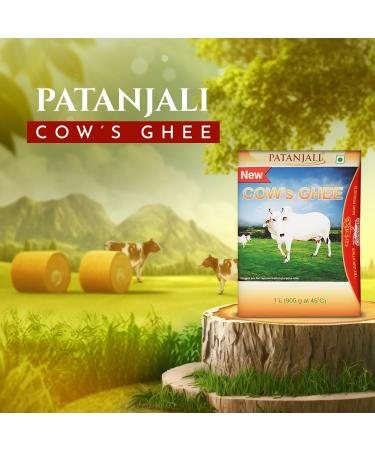 Patanjali Cow Ghee 1L - Premium Pure Indian Ghee for Cooking & Healthy Living | Buy Online Internationally - Buy Online on GoSupps.com