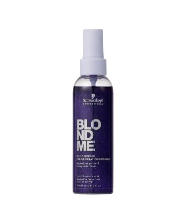 Schwarzkopf Professional BLONDME Bond Repair Purple Spray Conditioner Sans Rin age Neutraliser Sous Tons Jaunes Cheveux Color s claircis D color s D m lant Et Nourissant 150 ml