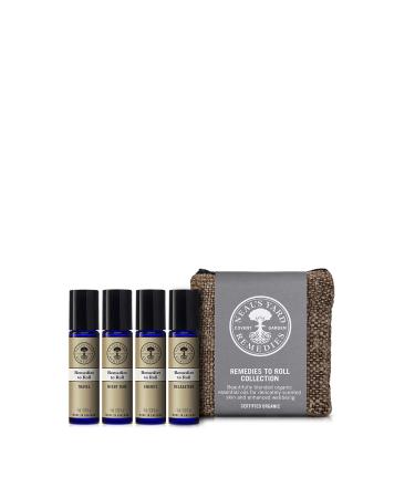 Neal's Yard Remedies | Remedies to Roll Collection | Vegan Organic Oils | Travel Night Time Energy Relaxation | Gift Set For Women| 9ml Each