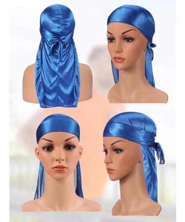 Geyoga 18 Pieces Silky Durags - Long Tail Headwrap for Men and Women - Wide Strap Satin Cap (Mixed Color) - Buy Online on GoSupps.com