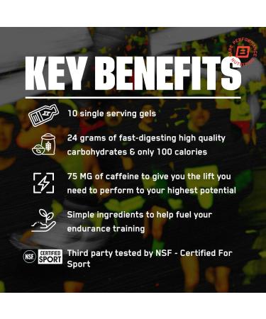 BARE PERFORMANCE NUTRITION BPN Go Gel Endurance Mixed Berry Caffeinated 10 Single-Serving Packs + Non-Caffeinated Variety 15 Pack (Apple Cinnamon Mango Mixed Berry) | 24g Carbs + 100 Calories Veg - Buy Online on GoSupps.com