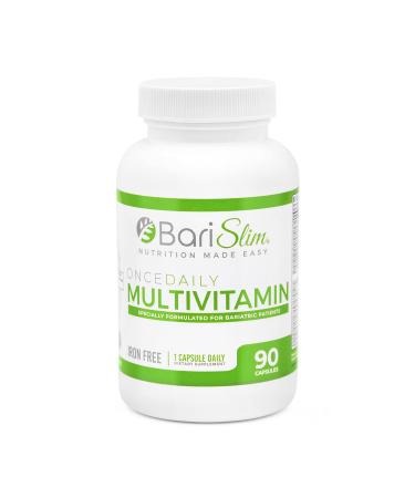 BariSlim Once Daily Bariatric Multivitamin Capsule - Iron Free - Bariatric Vitamin and Supplement for Post Bariatric Surgery Including Gastric Bypass and Gastric Sleeve | 90 Servings